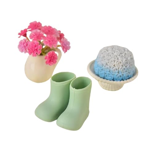 Sharplace Puppenhaus-Zubehör im Maßstab 1/12, Regenstiefel, Vase, Topf, Geschenk, DIY-Zubehör, Figuren, Märchengarten-Modell, Miniatur-Puppenhaus-Spielzeug, Style A von Sharplace