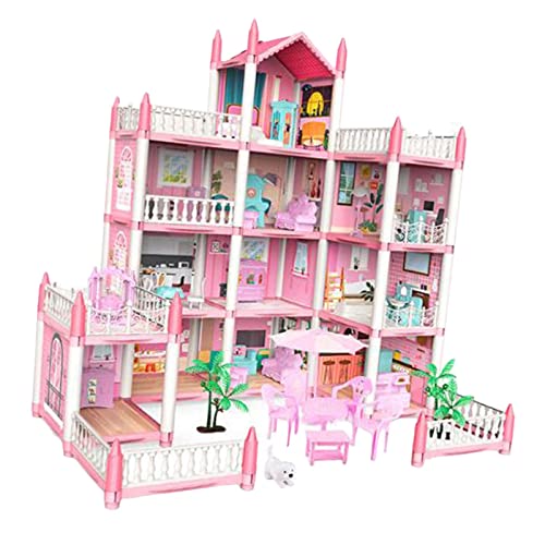 Sharplace Puppenhaus mit Licht und Zubehör für Kleinkinder, Stil A von Sharplace