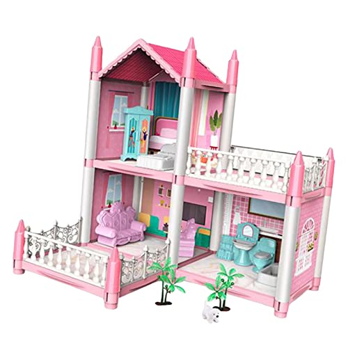 Sharplace Puppenhaus mit Licht und Zubehör für Kleinkinder, Stil C von Sharplace
