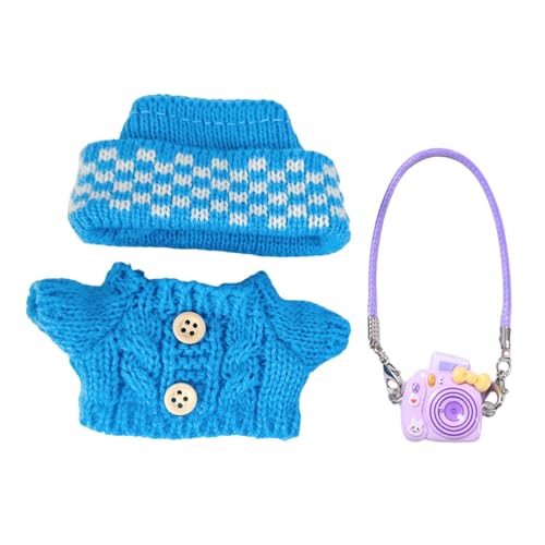 Sharplace Puppenkleidung, Pullover und Mütze, bequem, stilvoll, süßes Kleid, Spielzeug, Kostüm, Puppenzubehör für 15 cm/17 cm Puppen, DIY-Zubehör, Blau Sharplace Puppenkleidung, Pullover und Mütze, bequem, stilvoll, süßes Kleid, Spielzeug, Kostüm, Puppenzubehör für 15 cm/17 cm Puppen, DIY-Zubehör, Blau von Sharplace