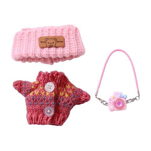 Sharplace Puppenkleidung, Pullover und Mütze, bequem, stilvoll, süßes Kleid, Spielzeug, Kostüm, Puppenzubehör für 15 cm/17 cm Puppen, DIY-Zubehör, Dunkelrosa Sharplace Puppenkleidung, Pullover und Mütze, bequem, stilvoll, süßes Kleid, Spielzeug, Kostüm, Puppenzubehör für 15 cm/17 cm Puppen, DIY-Zubehör, Dunkelrosa von Sharplace