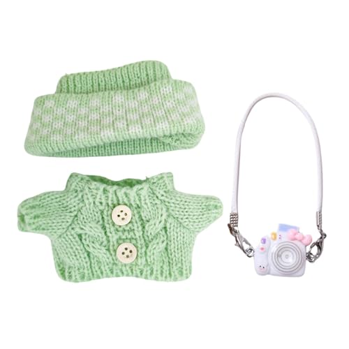 Sharplace Puppenkleidung, Pullover und Mütze, bequem, stilvoll, süßes Kleid, Spielzeug, Kostüm, Puppenzubehör für 15 cm/17 cm Puppen, DIY-Zubehör, GrÜn Sharplace Puppenkleidung, Pullover und Mütze, bequem, stilvoll, süßes Kleid, Spielzeug, Kostüm, Puppenzubehör für 15 cm/17 cm Puppen, DIY-Zubehör, GrÜn von Sharplace