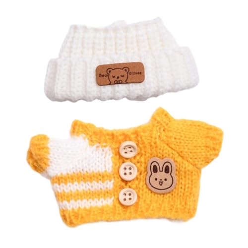 Sharplace Puppenkleidung, Puppenoutfit, weiche Dekoration, handgefertigter Pullover und Kopfbedeckung, Puppenzubehör für Foto-Requisiten, DIY-Basteln, Gelb Sharplace Puppenkleidung, Puppenoutfit, weiche Dekoration, handgefertigter Pullover und Kopfbedeckung, Puppenzubehör für Foto-Requisiten, DIY-Basteln, Gelb von Sharplace