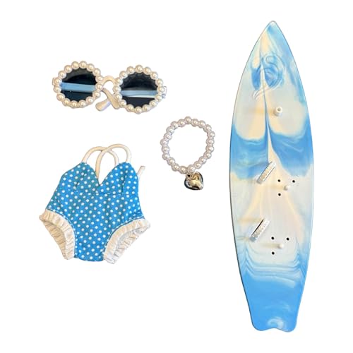Sharplace Puppenkleidung Perlenbesetzte Sonnenbrille für 17 cm große Puppen Bezauberndes Kostüm Trendige Mottoparty-Halskette Mini-Badeanzug mit Punkten, Blau Sharplace Puppenkleidung Perlenbesetzte Sonnenbrille für 17 cm große Puppen Bezauberndes Kostüm Trendige Mottoparty-Halskette Mini-Badeanzug mit Punkten, Blau von Sharplace