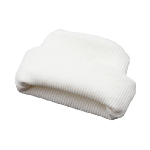 Sharplace Puppenmütze Kostümaccessoire, handgemachte Beanie, Miniaturmütze für 17cm Puppen, Verkleidung, Kindergeschenke, Halloweengeschenke, Weiß von Sharplace