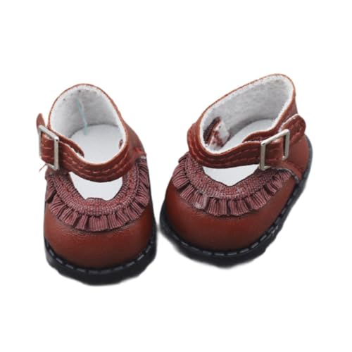 Sharplace Puppenschuhe, Puppen-Anziehspielzeug, Puppenanhänger, Spitzendesign, Elegantes Puppenzubehör, Miniatur-Schuhe für 15 cm große Puppen, Alter 5 6, Braun Sharplace Puppenschuhe, Puppen-Anziehspielzeug, Puppenanhänger, Spitzendesign, Elegantes Puppenzubehör, Miniatur-Schuhe für 15 cm große Puppen, Alter 5 6, Braun von Sharplace