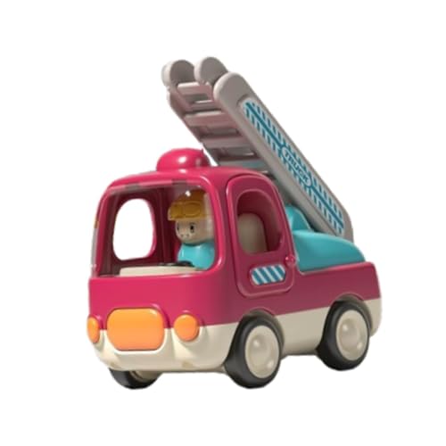 Sharplace Push and Go Car Construction Vehicle Toy, frühe Bildung, Trägheit Autospielzeugreibung für Kinder Kinder Geschenke, Leiterwagen von Sharplace