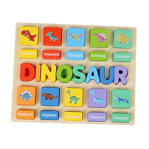 Sharplace Puzzlespiel Montessori-Spielzeug, handgefertigt, Sortier- und Stapelspiel, kognitives Zuordnungsspiel für Geburtstagsgeschenke, Heimgebrauch, Kind, Dinosaurier von Sharplace