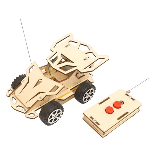 Sharplace RC-Auto aus Holz, Wissenschaftsbausätze, Ferngesteuertes Auto, Holzauto, Fahrzeugmodell, 3D-Puzzle aus Holz, Basteln, RC-Spielzeug für den Unterricht von Sharplace