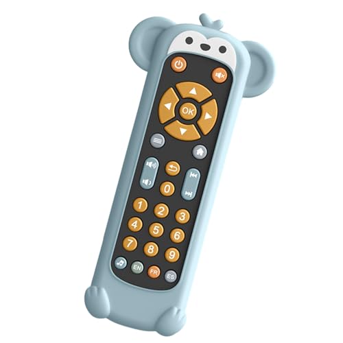 Sharplace Realistisches TV-Fernbedienungsspielzeug für Kleinkinder, ferngesteuertes Telefon-Spielset, ferngesteuertes Kinder-Babyspielzeug für 1- bis 3-jährige, Weißer Affenkoffer von Sharplace