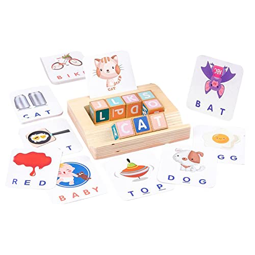 Sharplace Rechtschreibung Spiele Im Alter von 2-4 - 6 - Alphabet Lernen Spiele Holz Anzahl Blöcke Flash Karten für, Wort Rechtschreibung von Sharplace