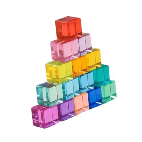 Sharplace Regenbogen-Bausteine-Set, Stapelspielzeug, Bunte Farberkennung, Regenbogen-Acryl-Edelsteinwürfel, Blöcke für Jungen und Mädchen, Kindergeschenk, 15 Stück Sharplace Regenbogen-Bausteine-Set, Stapelspielzeug, Bunte Farberkennung, Regenbogen-Acryl-Edelsteinwürfel, Blöcke für Jungen und Mädchen, Kindergeschenk, 15 Stück von Sharplace