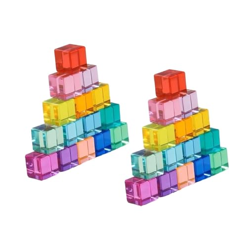 Sharplace Regenbogen-Bausteine-Set, Stapelspielzeug, Bunte Farberkennung, Regenbogen-Acryl-Edelsteinwürfel, Blöcke für Jungen und Mädchen, Kindergeschenk, 30 Stück Sharplace Regenbogen-Bausteine-Set, Stapelspielzeug, Bunte Farberkennung, Regenbogen-Acryl-Edelsteinwürfel, Blöcke für Jungen und Mädchen, Kindergeschenk, 30 Stück von Sharplace