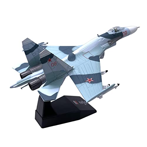 Sharplace Russische Airlines Flanker Sukhoi Su-27 1/100 Skala Diecast Modell mit Stand für Sammlerstücke Geschenk Decor von Sharplace