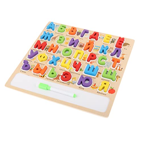 Sharplace Russisches Alphabet, Puzzle-Wort, Aktivitäten, Holz, passendes Puzzle-Set, Spielzeug für Babys, Option 2 Sharplace Russisches Alphabet, Puzzle-Wort, Aktivitäten, Holz, passendes Puzzle-Set, Spielzeug für Babys, Option 2 von Sharplace