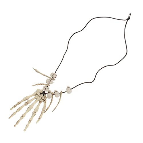 Sharplace Schädel Gerippe Handbone Halskette Halloween Kostüm Requisiten Anhänger von Sharplace