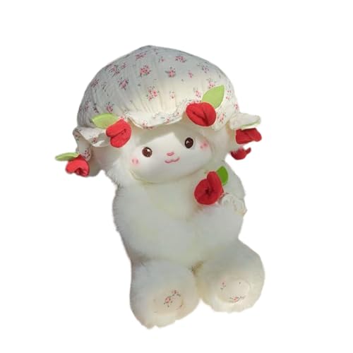 Sharplace Schaf-Plüschpuppe, Spielzeug, Ornament, Figur, bezaubernd, zum Basteln, tragbares Stofftier, Heimdekoration für Mädchen, Kindertag, Wohnzimmer, Rot von Sharplace