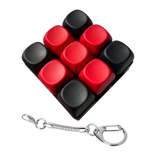 Sharplace --Schlüsselanhänger, Klicker, Kleiner Knopf, Sensory-Spielzeug, Finger-Tastaturen, Spielzeug für Freunde, Tasche, Schwarz Rot Sharplace --Schlüsselanhänger, Klicker, Kleiner Knopf, Sensory-Spielzeug, Finger-Tastaturen, Spielzeug für Freunde, Tasche, Schwarz Rot von Sharplace