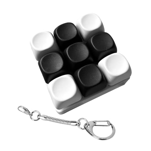 Sharplace --Schlüsselanhänger, Klicker, Kleiner Knopf, Sensory-Spielzeug, Finger-Tastaturen, Spielzeug für Freunde, Tasche, Schwarz-Weiss Sharplace --Schlüsselanhänger, Klicker, Kleiner Knopf, Sensory-Spielzeug, Finger-Tastaturen, Spielzeug für Freunde, Tasche, Schwarz-Weiss von Sharplace
