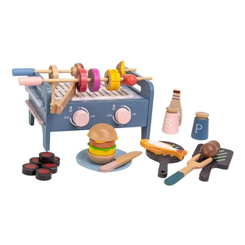 Sharplace Schneidespiel-Lebensmittelspielzeug, Rollenspiel-Set für Kinder, Küchenzubehör, Rollenspiel-Spielzeug für Grillen, Lebensmittel, Küchenspielzeug für von Sharplace