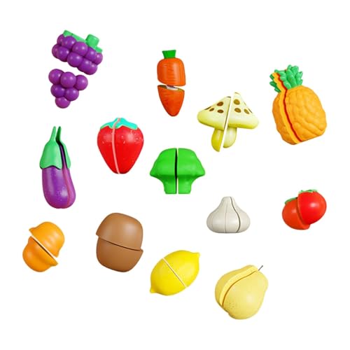 Sharplace Schneidespielzeug für, Küchenspielzeug, pädagogisch, Rollenspiel, Obst- und Gemüsezubehör für im Vorschulalter von Sharplace