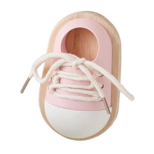 Sharplace Schuhe binden, Lernspielzeug, Frühlernspielzeug, Holz, tragbares Schnürspiel, Schuhe binden, Übung für unterwegs, Kindergeburtstagsgeschenk, Rosa Sharplace Schuhe binden, Lernspielzeug, Frühlernspielzeug, Holz, tragbares Schnürspiel, Schuhe binden, Übung für unterwegs, Kindergeburtstagsgeschenk, Rosa von Sharplace