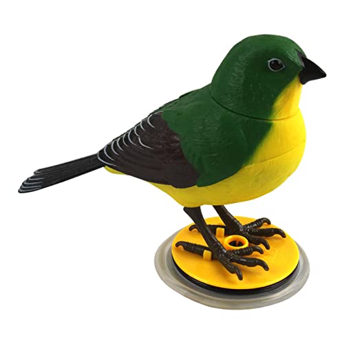 Sharplace Singender und zwitschernder Vogel Sound aktiviertes und batteriebetriebenes Papageienspielzeug Elektrisches Vogelfigurenspielzeug mit Sprachsteuerung, C von Sharplace