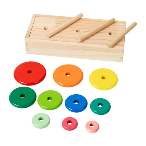 Sharplace Stapelring-Spielzeug für Kleinkinder von 1–3 Jahren, logisches Denken, mathematisches Spielzeug zur Entwicklung kognitiver Fähigkeiten, Logikturm, von Sharplace