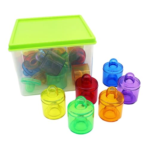 Sharplace Stapelspielzeug, durchscheinende Farbtöpfe für die Entwicklung der Feinmotorik im Babyalter, stapelbare Töpfe mit Aufbewahrungsbox Sharplace Stapelspielzeug, durchscheinende Farbtöpfe für die Entwicklung der Feinmotorik im Babyalter, stapelbare Töpfe mit Aufbewahrungsbox von Sharplace