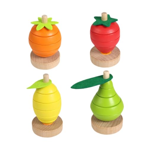 Sharplace Stapelspielzeug aus für Obst, frühe Entwicklung, Kinderparty, Farberkennung, Vorschulspielzeug zum Sortieren und Stapeln, Feinmotorik von Sharplace