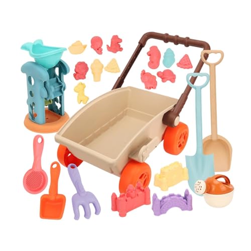 Sharplace Strandsandspielzeug für Kinder, Trolley-Auto mit Schaufeln, tragbares Sommersandspielzeug, Rollenspiel für den Garten im Freien, Alter 3–10 Kinder von Sharplace