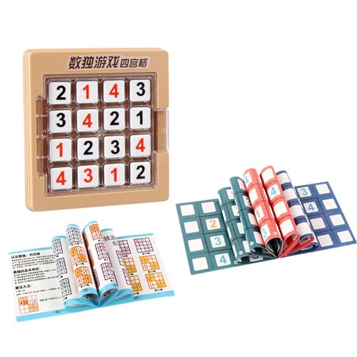 Sharplace Sudoku-Puzzle-Rätselspielzeug, Farbsortier-Lern-Denkspiel, Arithmetik-Sudoku für Interaktion, Geburtstag, Gelb von Sharplace