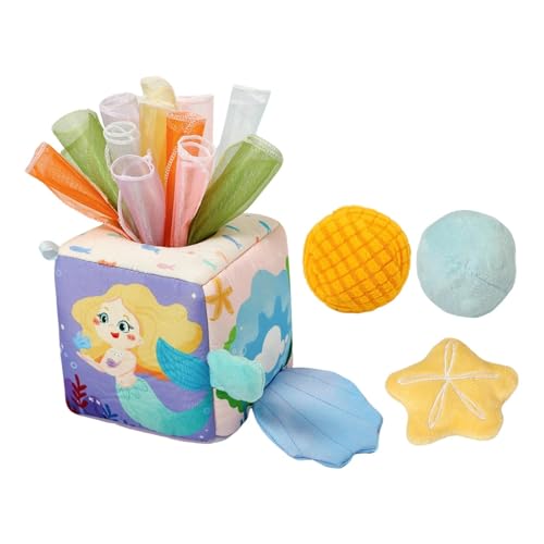 Sharplace -Taschentuchbox-Spielzeug, frühes Lernspielzeug, Vorschule, interaktive Bildung, sensorische Entwicklung für Kinder, s, Jungen und Mädchen von Sharplace