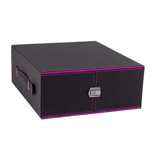 Sharplace Trading Card Deck Case Kartenaufbewahrung Kartenbehälter Sammelkartenbox Kartencontainer PU mit Trennstegen für Kinder Kartensammler, Lila von Sharplace