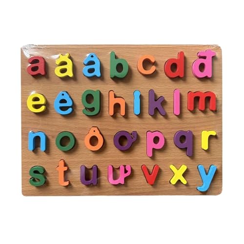 Sharplace Tragbares Alphabet-Brett aus Holz, Alphabet-Puzzle-Brett, Lern-Rätselbrett, langlebig für Kinder, Babys, Kleinkinder, Vietnamesisch A von Sharplace