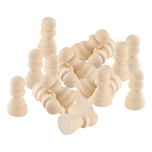 Sharplace Unfertiges Holz Schachspiel Schachfiguren Tisch Brettspiel Kinder Lernspielzeug für DIY Malerei, Bastelgeschenke (1,10pcs 0,59), A von Sharplace