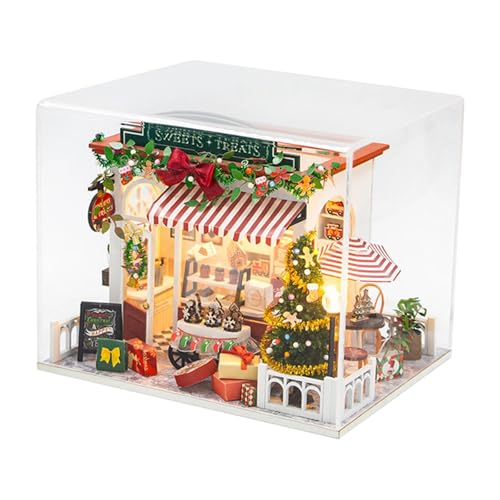 Sharplace Weihnachts-DIY-Miniatur-Cottage-Set mit Beleuchtung für Geburtstagsgeschenk, schnelle Installation, vielseitiges kreatives handgefertigtes Sharplace Weihnachts-DIY-Miniatur-Cottage-Set mit Beleuchtung für Geburtstagsgeschenk, schnelle Installation, vielseitiges kreatives handgefertigtes von Sharplace