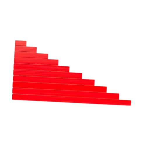 Sharplace Zahlenstäbe, Lernblöcke für frühes Lernen, sensorische 1 bis 10, für, Mathematik, Lernhilfe, Mathematikstäbe für 4–6 Jahre, Rot von Sharplace