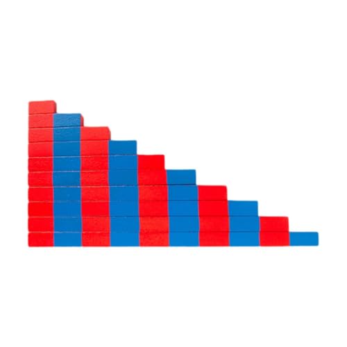 Sharplace Zahlenstäbe, Lernblöcke für frühes Lernen, sensorische 1 bis 10, für, Mathematik, Lernhilfe, Mathematikstäbe für 4–6 Jahre, Rotblau von Sharplace