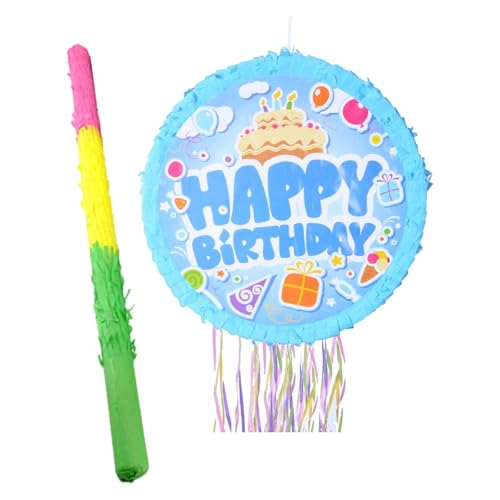 Sharplace Ziehen Sie String Pinata Game Prop Home Dekoration leer mit Stick Geburtstagsfeier Vorräten für Sommerfestkarneval Girls von Sharplace