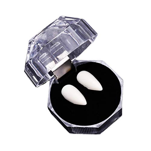 Sharplace Zombie Reißzähne, Vampirzähne zum Aufstecken und Modellieren mit Aufbewahrungsbox für Halloween, Cosplay - Länge: 13/15/17/19mm, 17mm Sharplace Zombie Reißzähne, Vampirzähne zum Aufstecken und Modellieren mit Aufbewahrungsbox für Halloween, Cosplay - Länge: 13/15/17/19mm, 17mm von Sharplace