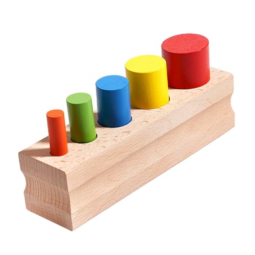 Sharplace Zylinderspielzeug Zylinderblöcke Lernen Home Education Frühe Entwicklung Tragbares Pädagogisches Holzspielzeug von Sharplace