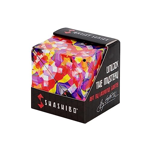 SHASHIBO Formwechsel-Box – Preisgekrönter, patentierter Zappelwürfel mit 36 Seltenerdmagneten – lässt Sich in über 70 Formen verwandeln (Confetti) von Shashibo