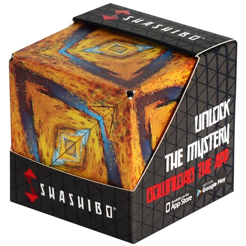SHASHIBO Formwechsel-Box – Preisgekrönter, patentierter Zappelwürfel mit 36 Seltenerdmagneten – lässt Sich in über 70 Formen verwandeln (Wild Series - Savannah) von Shashibo