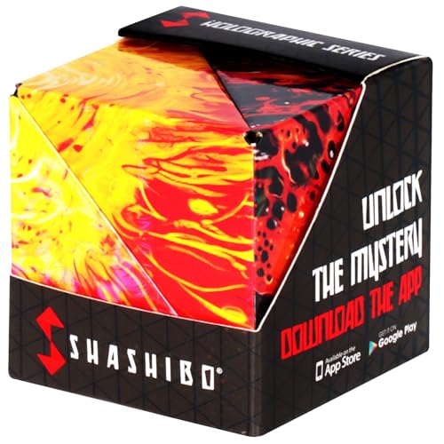 Shashibo Cube Formveränderungs-Würfel, preisgekrönter, patentierter Fidget-Würfel mit 36 Seltenerd-Magneten, lässt sich in über 70 Formen verwandeln, Holografisch - Solar Shashibo Cube Formveränderungs-Würfel, preisgekrönter, patentierter Fidget-Würfel mit 36 Seltenerd-Magneten, lässt sich in über 70 Formen verwandeln, Holografisch - Solar von Shashibo