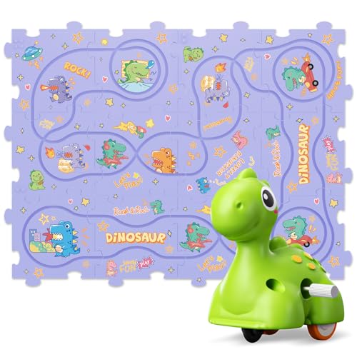 Shawe Auto Spielzeug für Kinder ab 3-8 Jahre, 12Pcs DIY Dinosaurier Puzzlebahn Autorennbahn mit Dinos Spielzeugauto, Gehirn Spiele Kinderspielzeug Geschenk für 3 4 5 6 7 8 Jahre alte Jungen Mädchen Shawe Auto Spielzeug für Kinder ab 3-8 Jahre, 12Pcs DIY Dinosaurier Puzzlebahn Autorennbahn mit Dinos Spielzeugauto, Gehirn Spiele Kinderspielzeug Geschenk für 3 4 5 6 7 8 Jahre alte Jungen Mädchen von Shawe