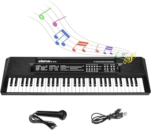 61-Tasten-Keyboard-Piano für Kinder, Musikpiano mit tragbarem Mikrofon, elektronisches Lehrklavier-Spielzeuggeschenk für Anfänger, Jungen und Mädchen im Alter von 3–12 Jahren 61-Tasten-Keyboard-Piano für Kinder, Musikpiano mit tragbarem Mikrofon, elektronisches Lehrklavier-Spielzeuggeschenk für Anfänger, Jungen und Mädchen im Alter von 3–12 Jahren von Shayson