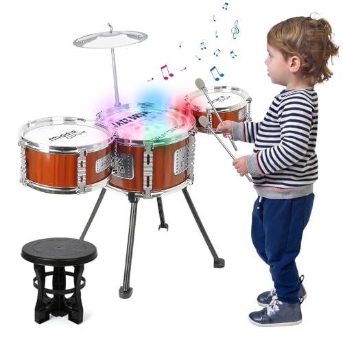 Schlagzeug Kinder Trommel Set, Musik Kinderschlagzeug Musikinstrumente Set, Jazz Rock Drum Set, Baby Percussion Lernspielzeug Schlagzeug Geschenk für Kleinkinder 1 2 3 4 5 6+ Jahr Jungen Mädchen Schlagzeug Kinder Trommel Set, Musik Kinderschlagzeug Musikinstrumente Set, Jazz Rock Drum Set, Baby Percussion Lernspielzeug Schlagzeug Geschenk für Kleinkinder 1 2 3 4 5 6+ Jahr Jungen Mädchen von Shayson