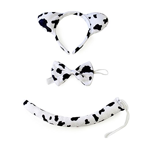 She's Shining Plüsch Hund Dalmatiner Hündchen Stirnband Tier-Cow Headband 3PS von She's Shining