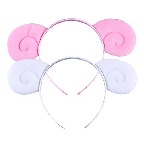 She's Shining Weihnachten Stirnband Haarschmuck Nette Wolke Schafe Horn Haarband White & Pink von She's Shining
